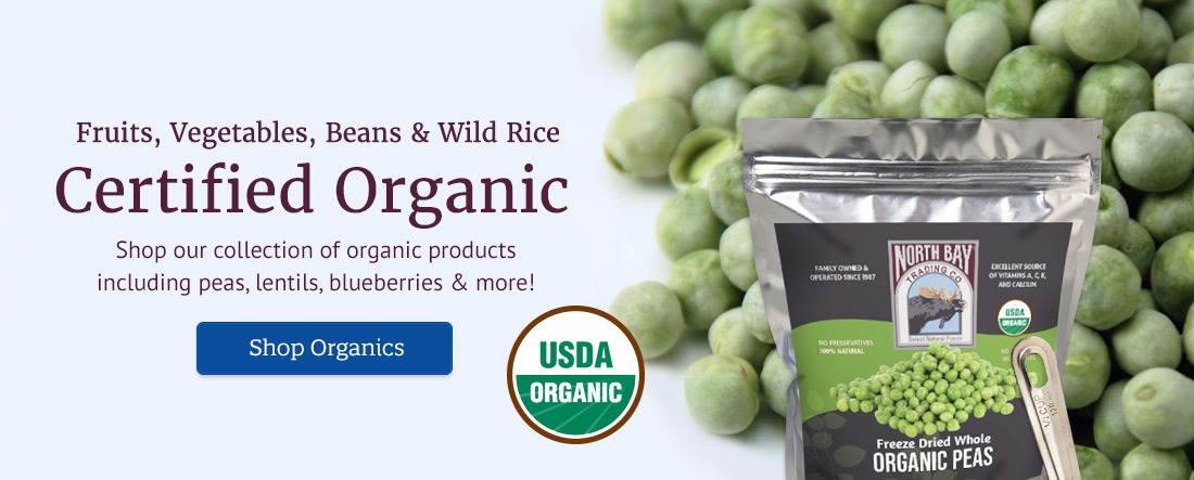 Certified Organic Fruits, Vegetables, Beans, and Wild Rice