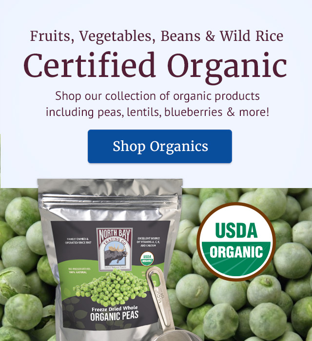 Certified Organic Fruits, Vegetables, Beans, and Wild Rice